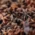 Close-up of star anise and other spices with a blurred background