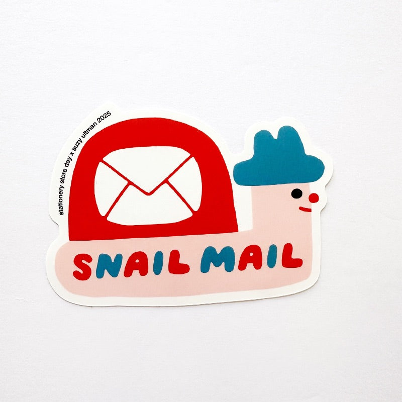 Stationery Store Day Mail Snail Vinyl Sticker