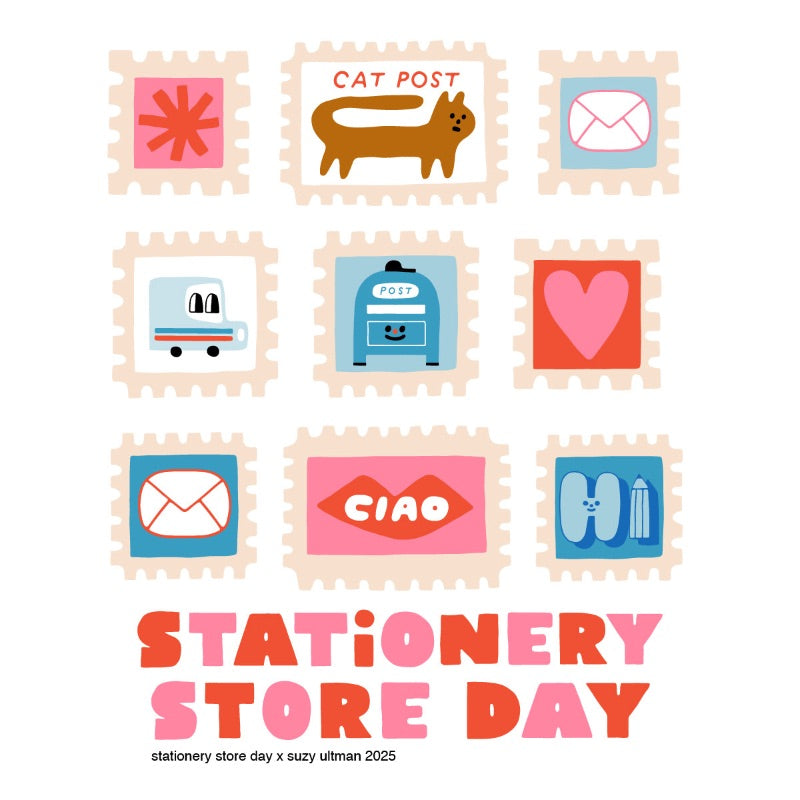 Stationery Store Day Stamps Vinyl Sticker