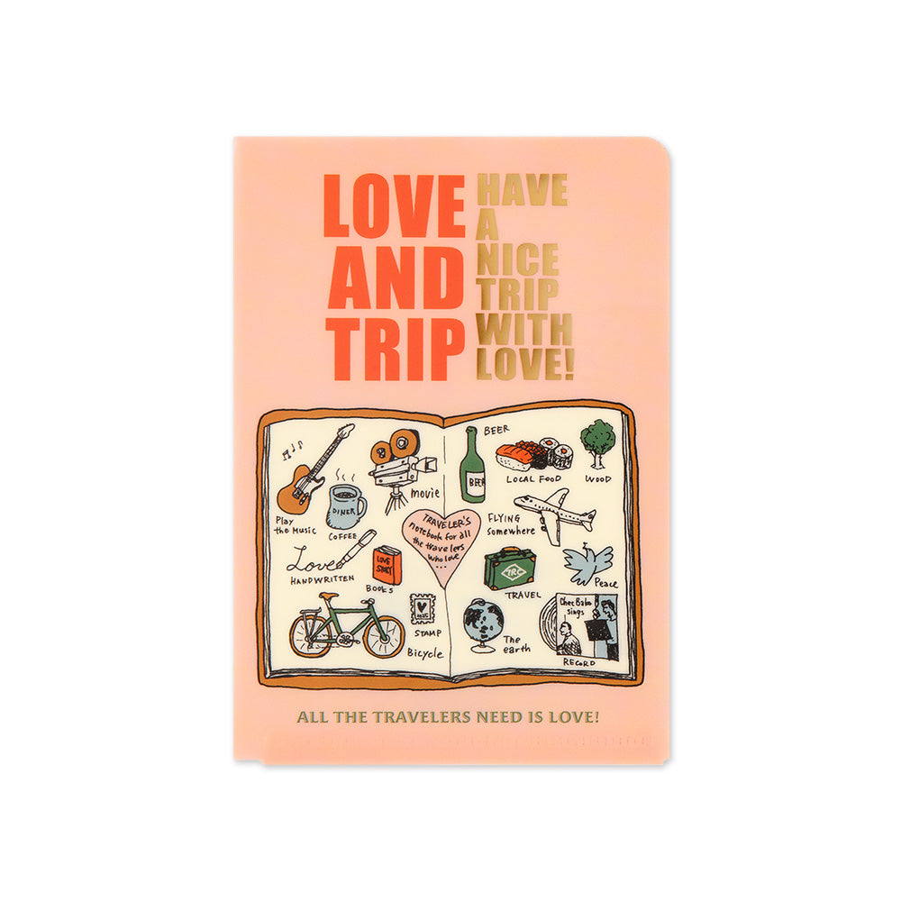 TRAVELER'S Notebook Passport Refill: LOVE AND TRIP Clear Folder 2025