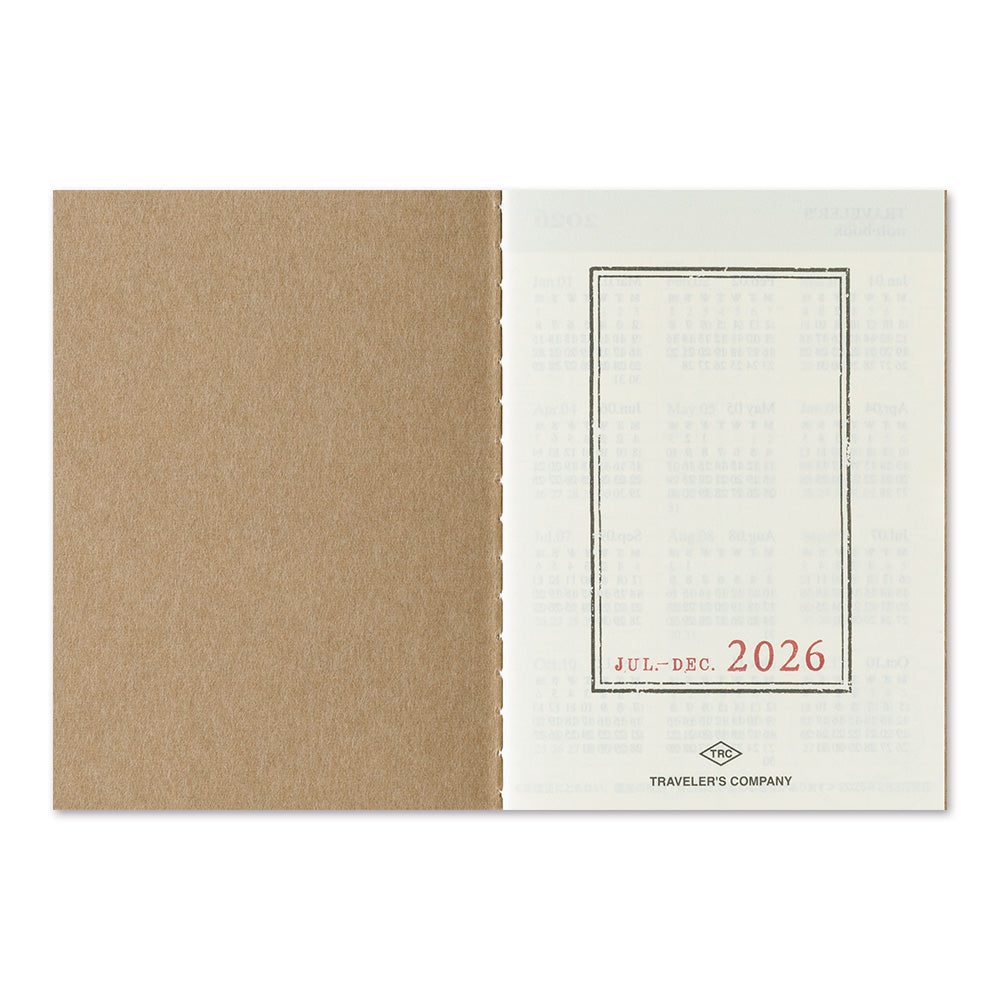 2026 planner with brown and white cover on a white background