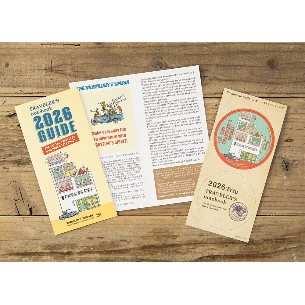 TRAVELER'S Notebook Refill: Half-Year Weekly Memo / Diary July-Dec 2026