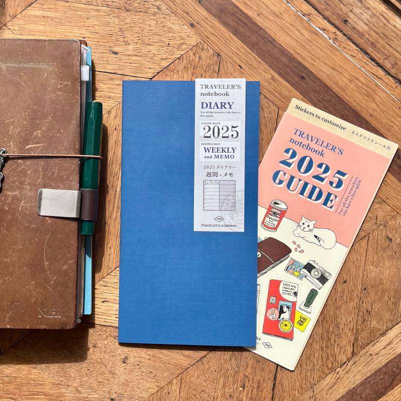 TRAVELER'S Notebook Refill Half-Year Weekly and Memo Diary for July-Dec 2025