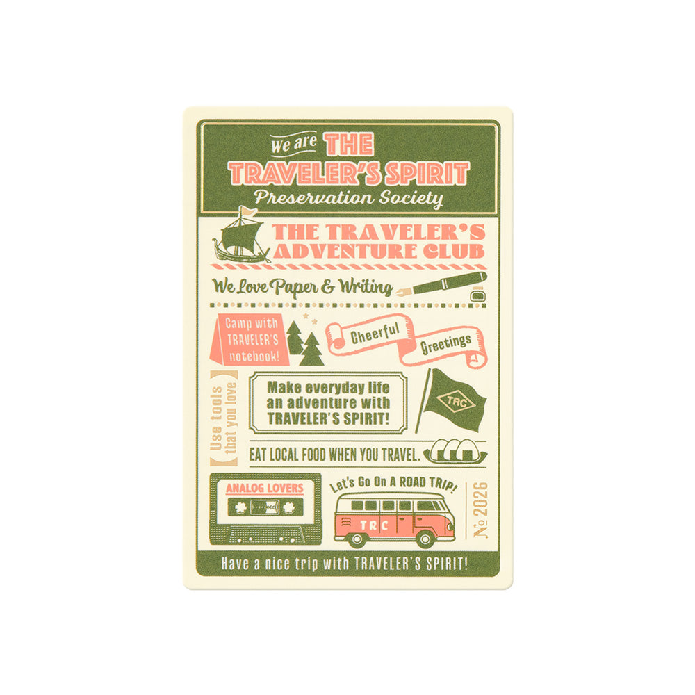 Vintage-style travel-themed poster with text and graphics on a white background