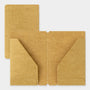 Two brown paper folders on a white background