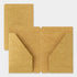 Two brown paper folders on a white background