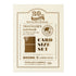 Traveler's notebook card size set packaging with brown leather cover on a beige background