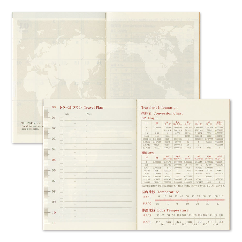 TRAVELER'S Notebook Passport Refill: Monthly Diary 2027 *Pre-Order 7 September 4pm*