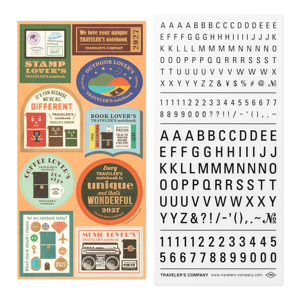 TRAVELER'S Notebook Unique and Wonderful Customised Sticker Set 2027 *Pre-Order 7 September 4pm*