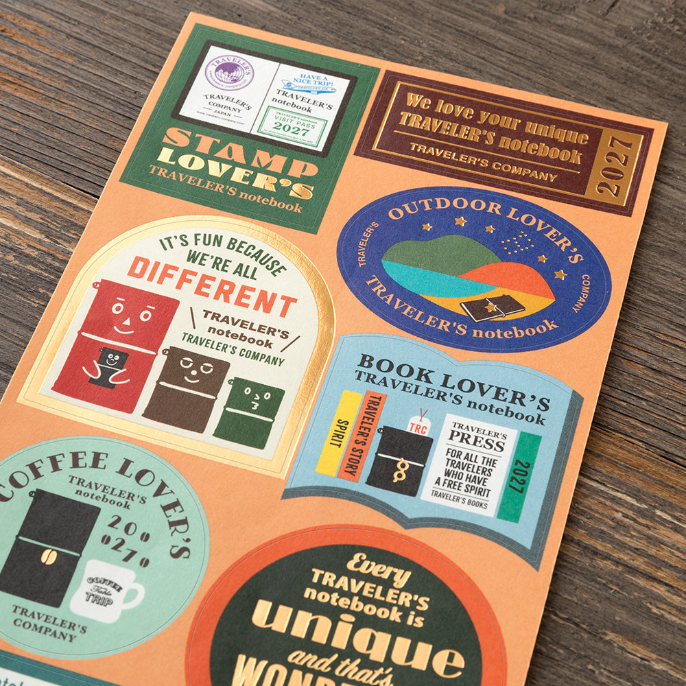 TRAVELER'S Notebook Unique and Wonderful Customised Sticker Set 2027 *Pre-Order 7 September 4pm*