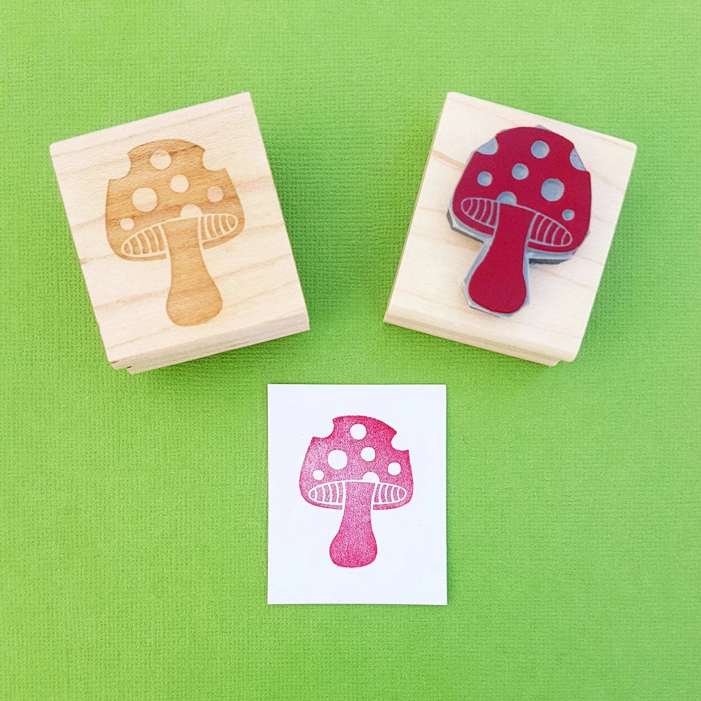 Spotted Toadstool rubber stamp