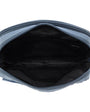 Gray pouch with zipper on a white background