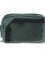 Green tactical pouch with mesh pocket on a white background