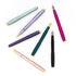 Set of colorful fountain pens on a white background