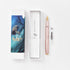 Rose gold pen with a decorative box on a white background