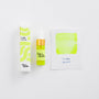 Fluoro Yellow ink with packaging and color swatch on a white background