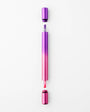 Purple and pink pen on a white background