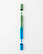 Colorful pen with gradient design on a white background