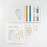 Ori highlighter products including highlighter, brush, and colorful packaging on a white background