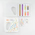 Ori product set including a highlighter, packaging, and colorful droppers on a white background