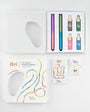 Ori highlighter  products including a highlighter, roller, and bottles on a white background