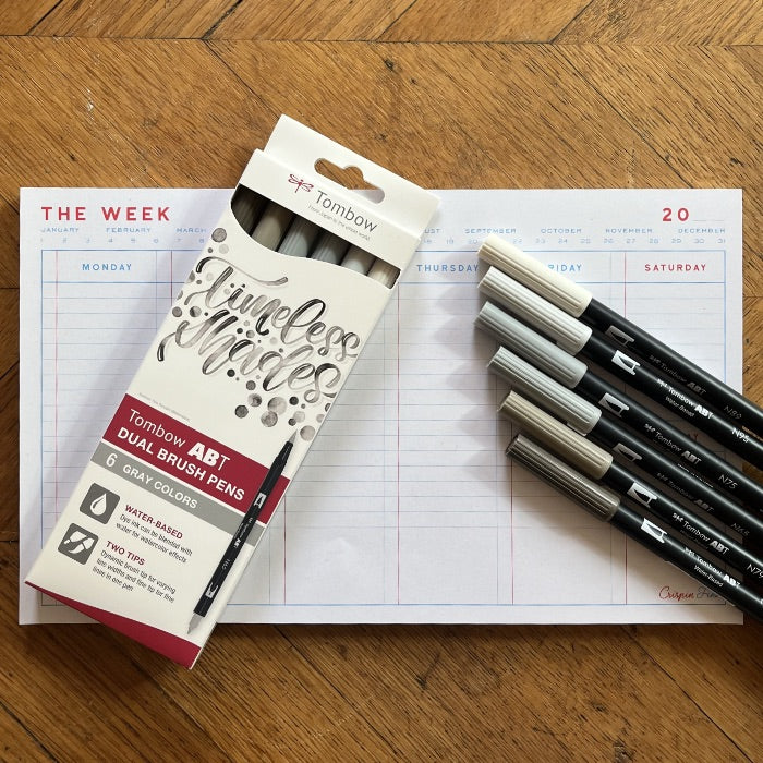 Tombow brush pen grey Clearance