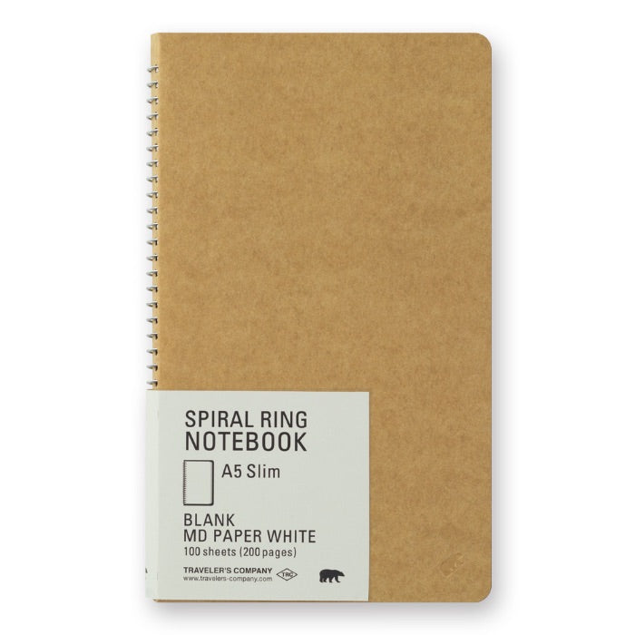 Traveler's Company Spiral Ring Notebook - MD White A5 Slim