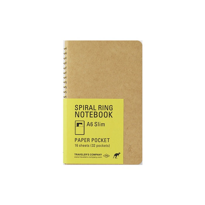 Traveler's Company Spiral Ring Notebook - Paper Pocket A6 Slim