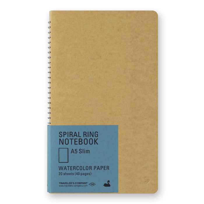 Traveler's Company Spiral Ring Notebook - Watercolour Paper A5 Slim