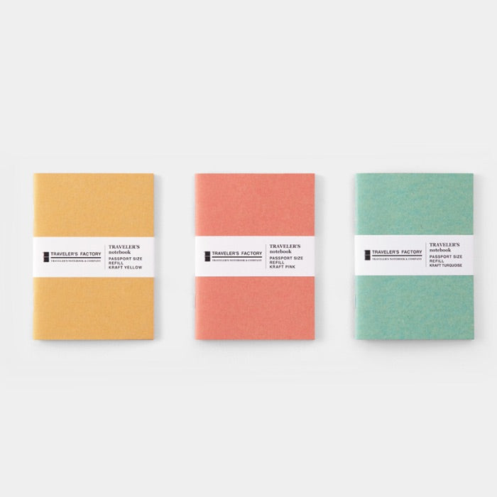 Traveler’s Factory Passport Refill Kraft Pink