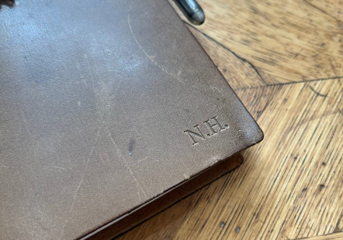Traveles notebook Debossing Personalisation Service