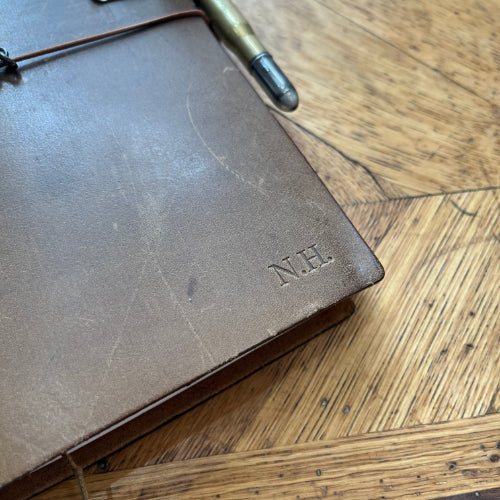 Traveles notebook Debossing Personalisation Service