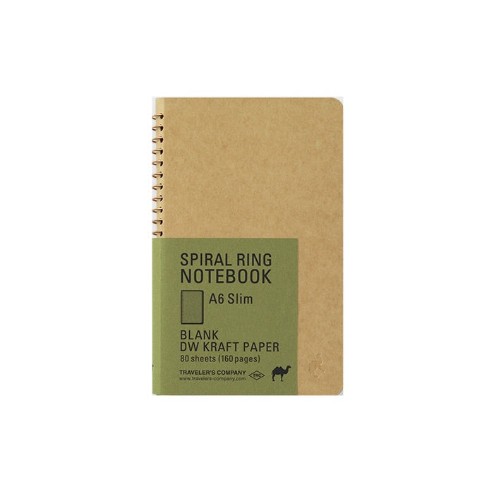 Traveler's Company Spiral Ring Notebook Kraft Paper A6 Slim