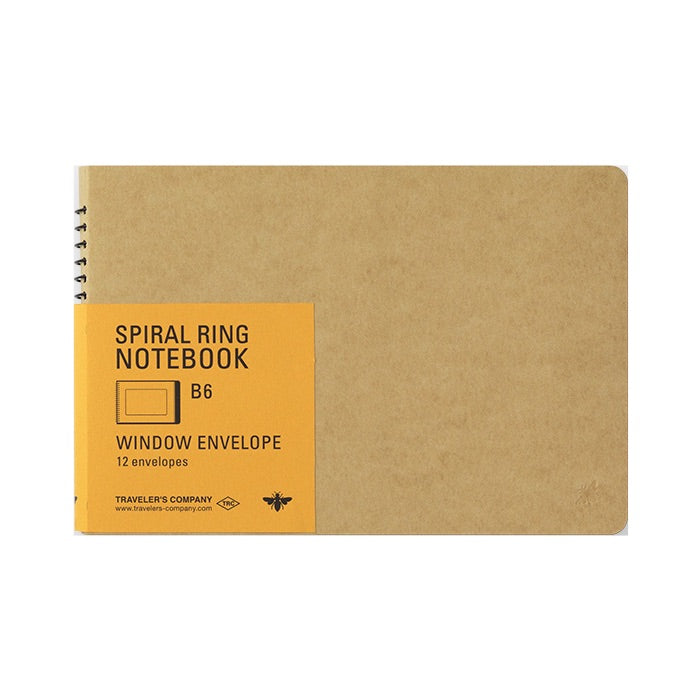 Traveler's Company Spiral Ring Window Envelope Notebook 