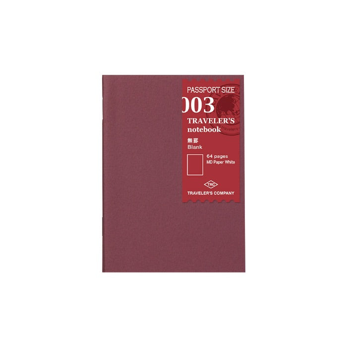 TRAVELER'S Notebook Passport Refill Blank Paper 003