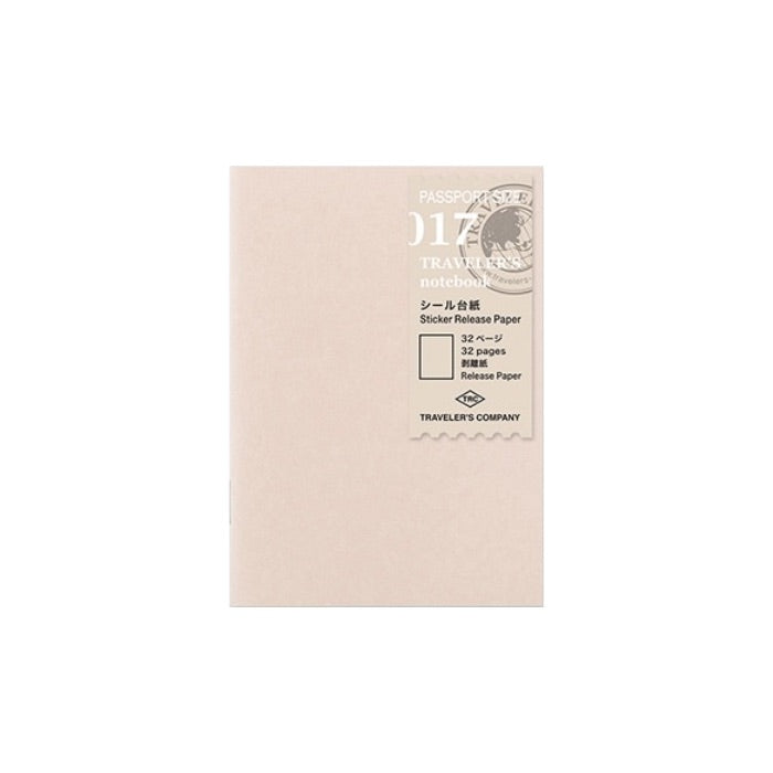 TRAVELER'S Notebook Passport Refill Sticker Release Paper 017