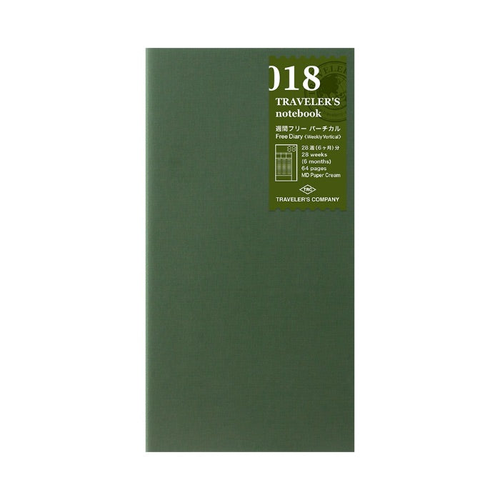 TRAVELER'S Notebook Refill Weekly Free Vertical Diary 018