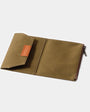 Travelers Factory Passport Cotton Zipper Case Olive Open