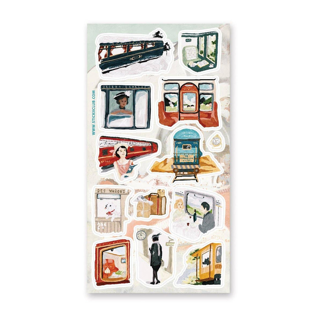 Travelling by Train Sticker Sheet – All Things Analogue