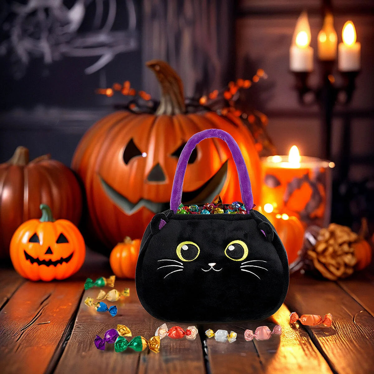 Trick Or Treat Candy Bag - Cat