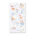 Sheet of decorative stickers with cartoon animals on a white background