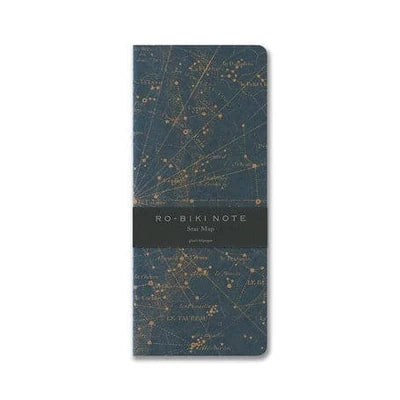 Notebook with star constellation design on a white background