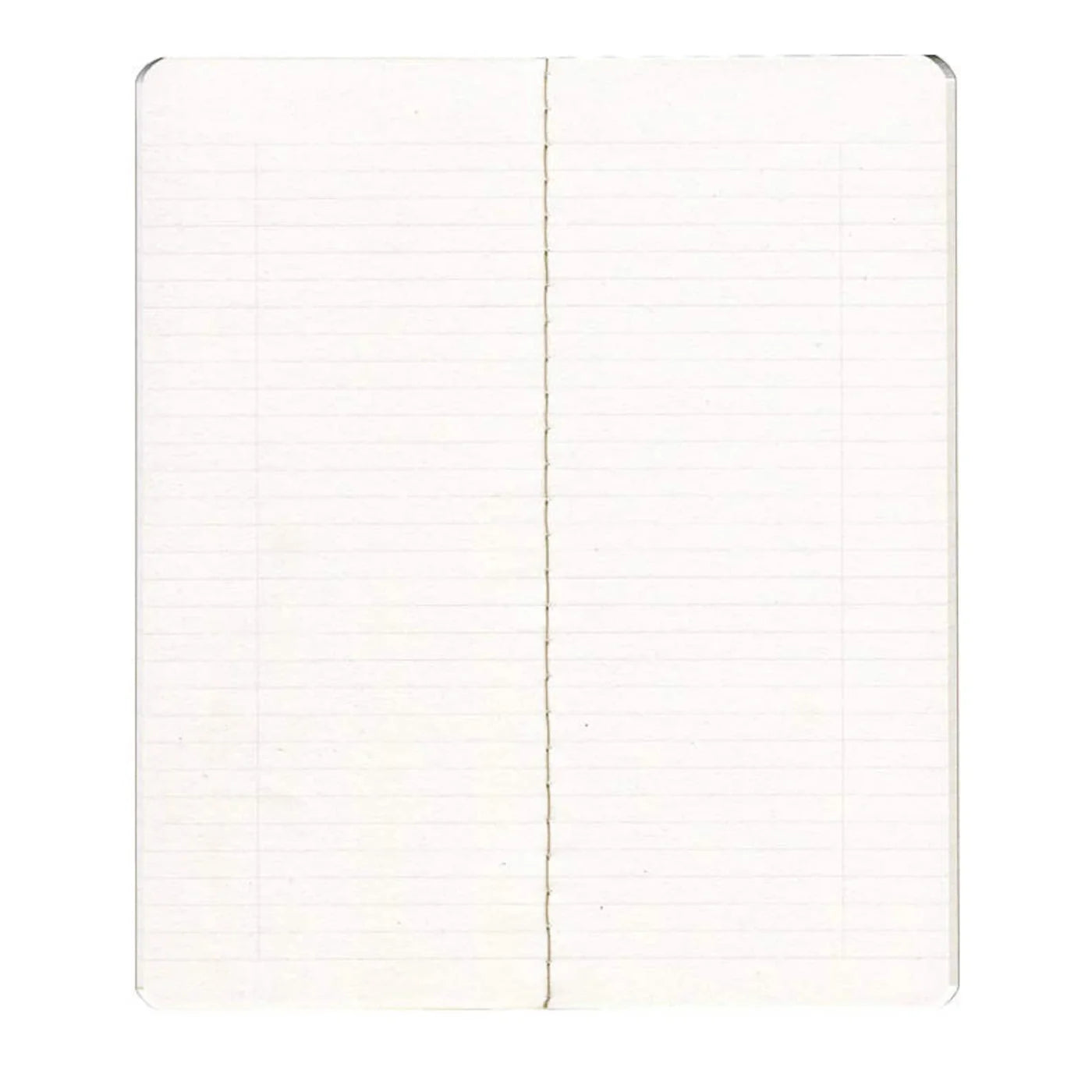 notebook with ruled paper on a white background
