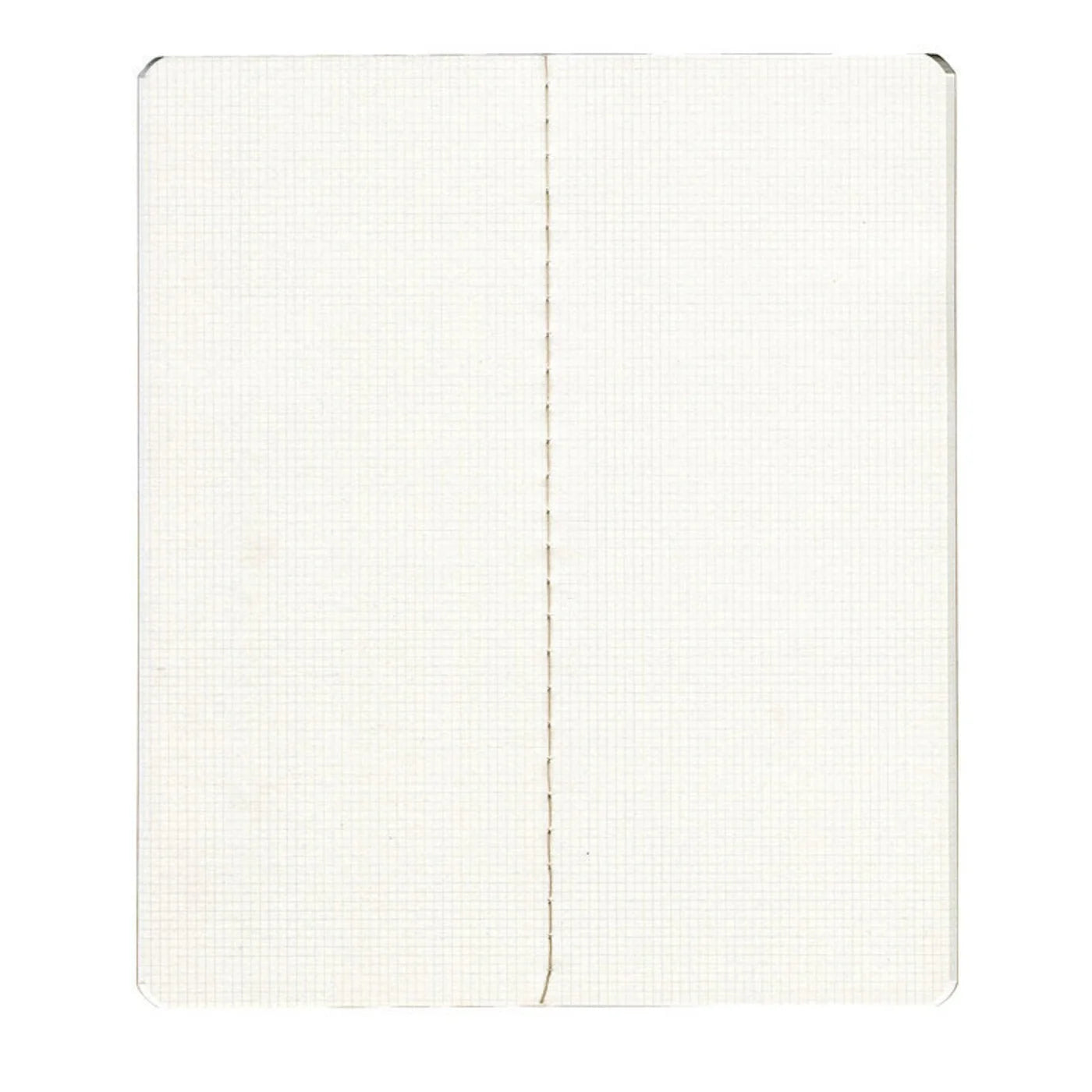 notebook with grid lines on a white background