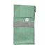 Green fabric package with a gray band on a white background