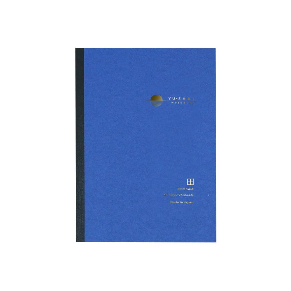 Yu-sari Blue Notebook Grid Paper