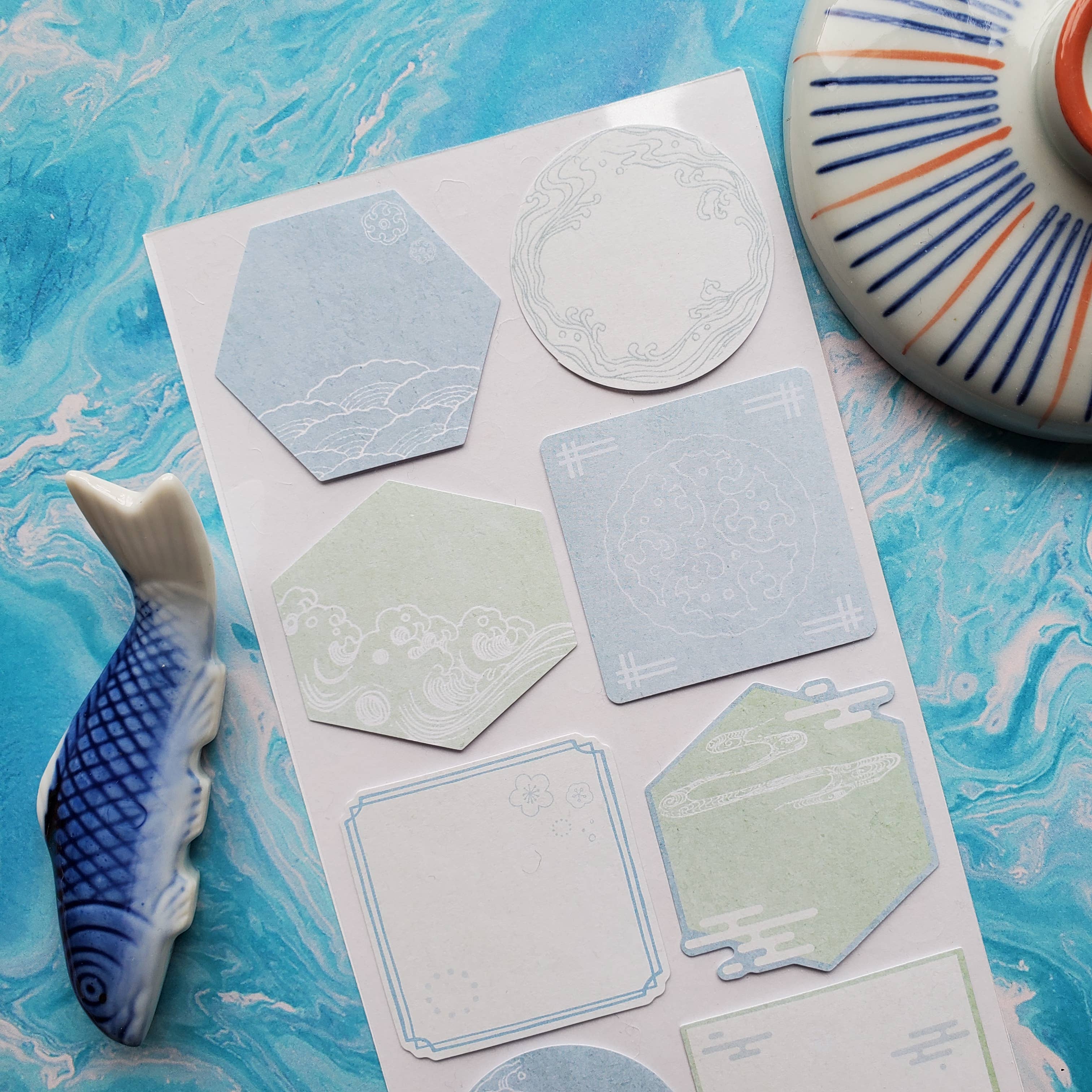 Japanese Design Labels Sticker Sheet