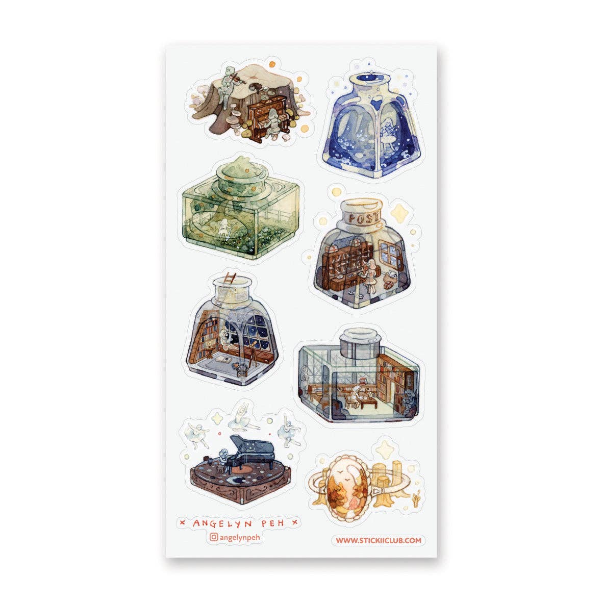 Ink Bottle Worlds Sticker Sheet