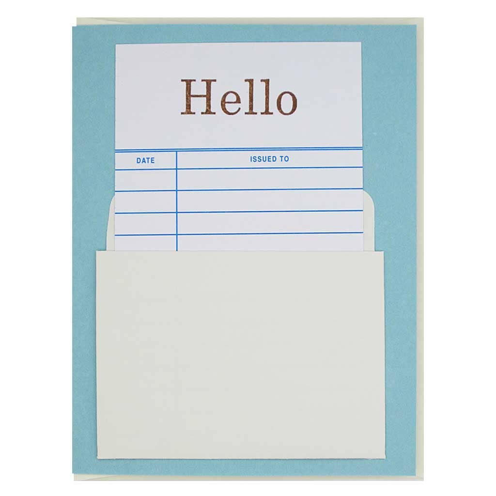 Library Hello Greeting Card