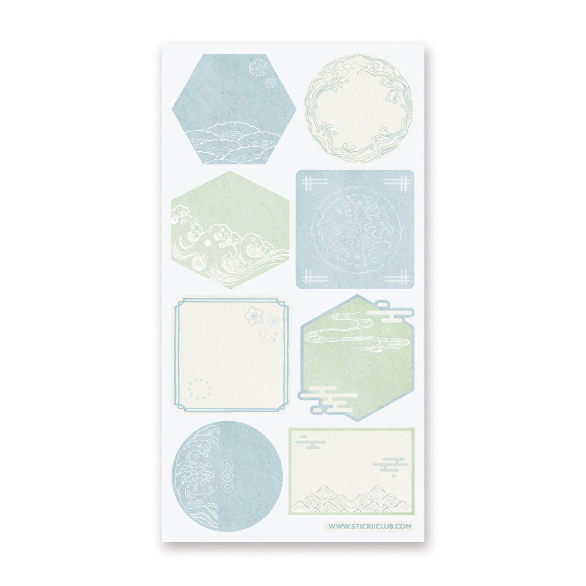 Japanese Design Labels Sticker Sheet